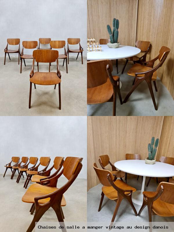 Chaises de salle a manger vintage au design danois