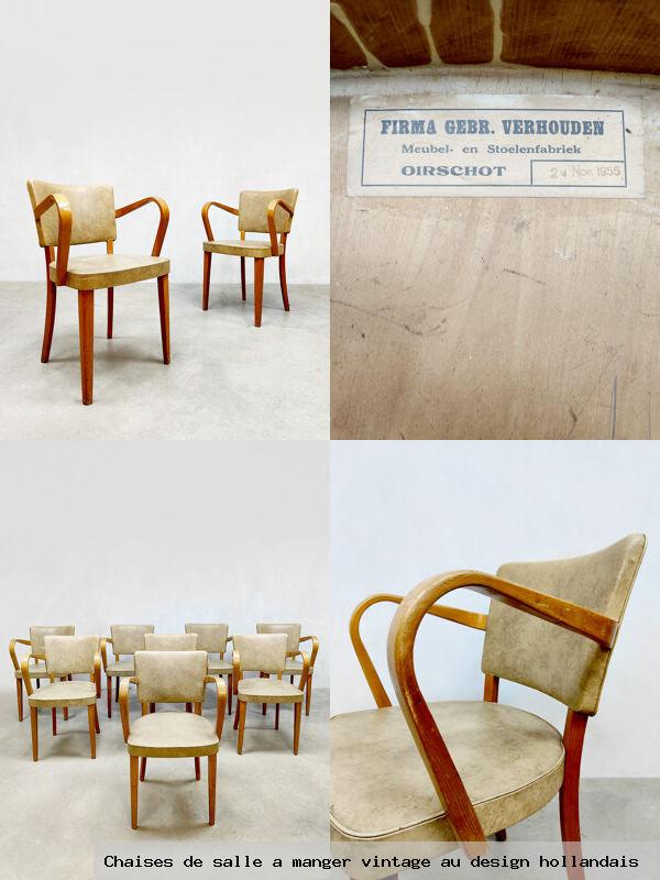 Chaises de salle a manger vintage au design hollandais