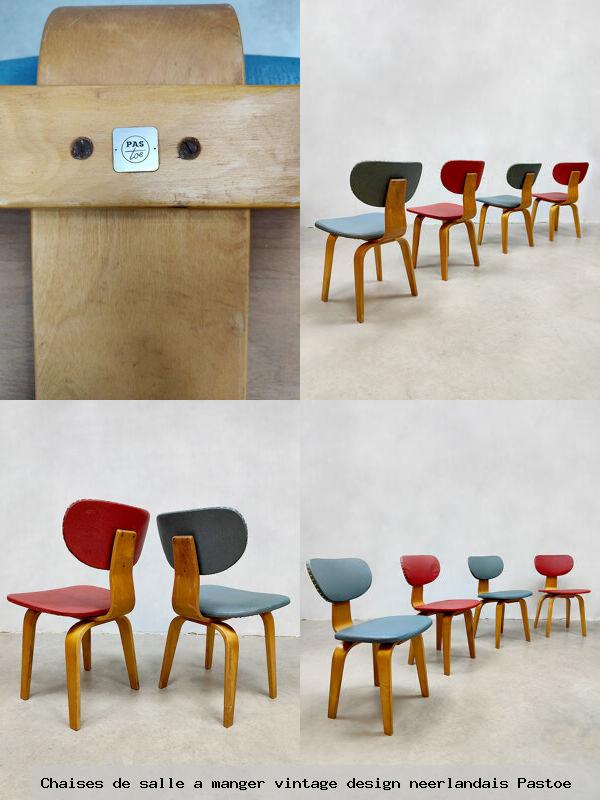 Chaises de salle a manger vintage design neerlandais pastoe