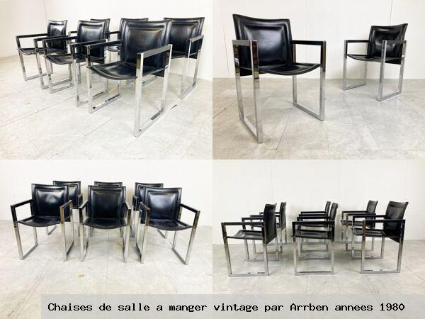 Chaises de salle a manger vintage par arrben annees 1980