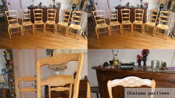 Chaises paillees