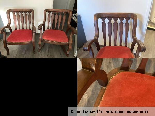 Deux fauteuils antiques quebecois