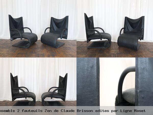 Ensemble 2 fauteuils zen de claude brisson edites par ligne roset