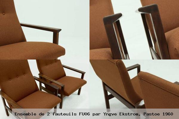 Ensemble de 2 fauteuils fu06 par yngve ekstrom pastoe 1960