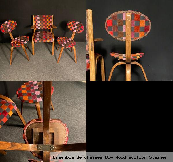 Ensemble de chaises bow wood edition steiner