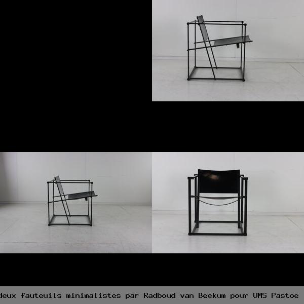 Ensemble de deux fauteuils minimalistes par radboud van beekum pour ums pastoe