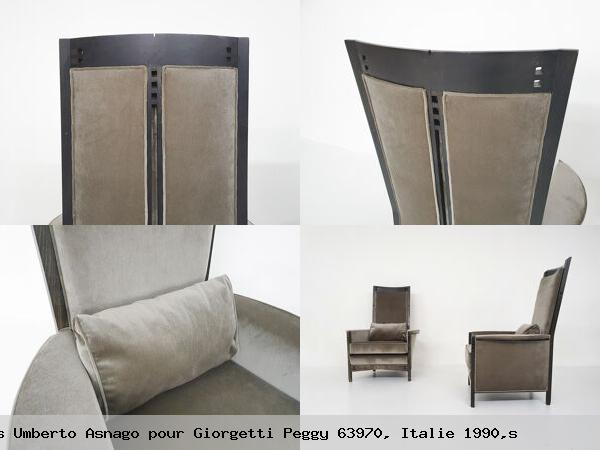Ensemble de deux fauteuils umberto asnago pour giorgetti peggy 63970 italie 1990 s