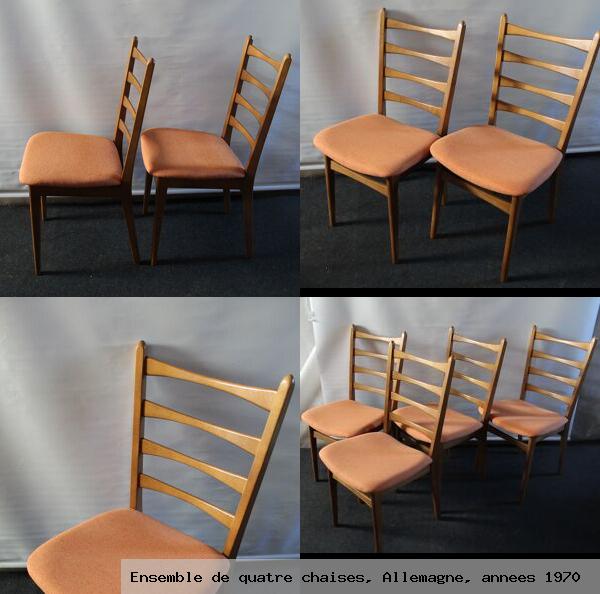 Ensemble de quatre chaises allemagne annees 1970