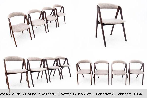 Ensemble de quatre chaises farstrup mobler danemark annees 1960