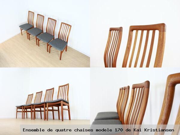 Ensemble quatre chaises modele 170 kai kristiansen