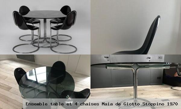 Ensemble table et 4 chaises maia de giotto stoppino 1970
