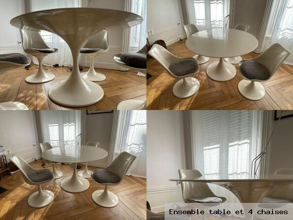 Ensemble table et 4 chaises
