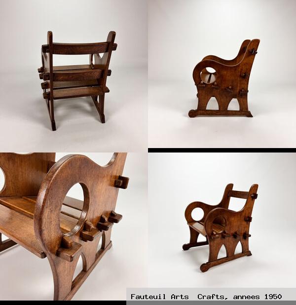 Fauteuil arts crafts annees 1950