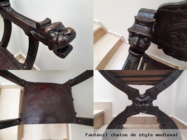 Fauteuil chaise de style medieval