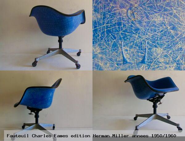Fauteuil charles eames edition herman miller annees 1950 1960