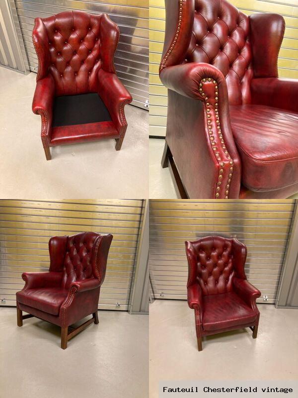 Fauteuil chesterfield vintage