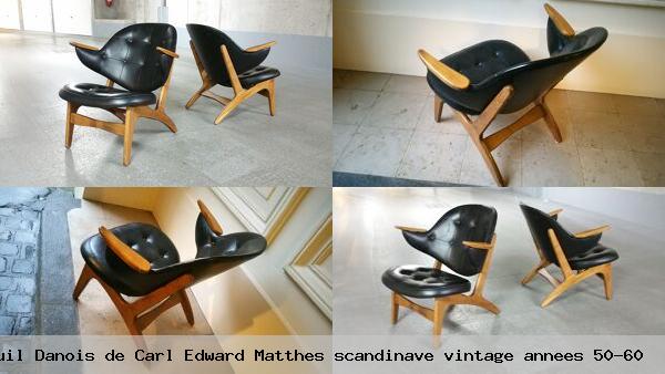 Fauteuil danois de carl edward matthes scandinave vintage annees 50 60