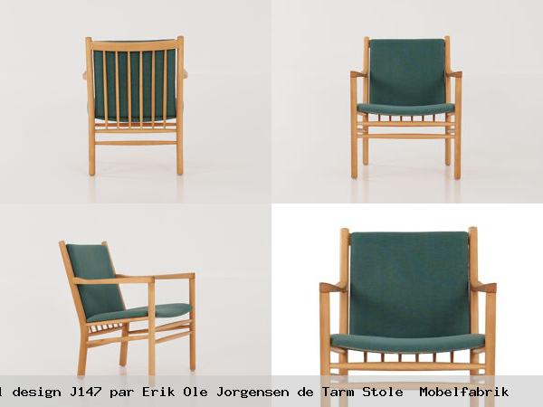 Fauteuil design j147 par erik ole jorgensen de tarm stole mobelfabrik
