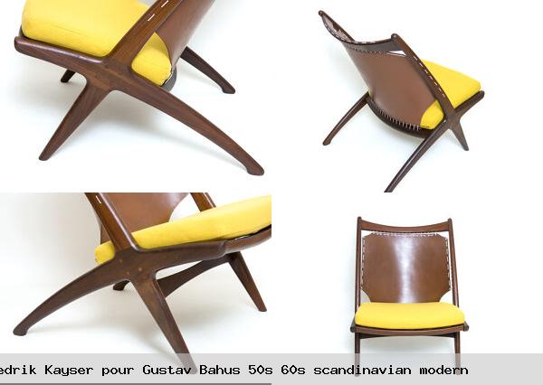 Fauteuil iconique krysset design fredrik kayser pour gustav bahus 50s 60s scandinavian modern