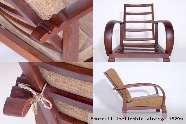 Fauteuil inclinable vintage 1920s