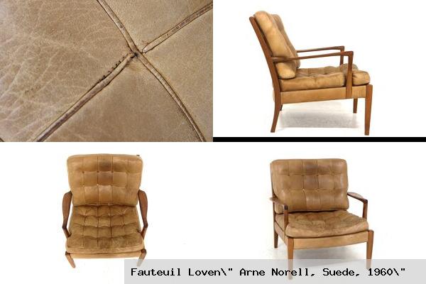 Fauteuil loven arne norell suede 1960 