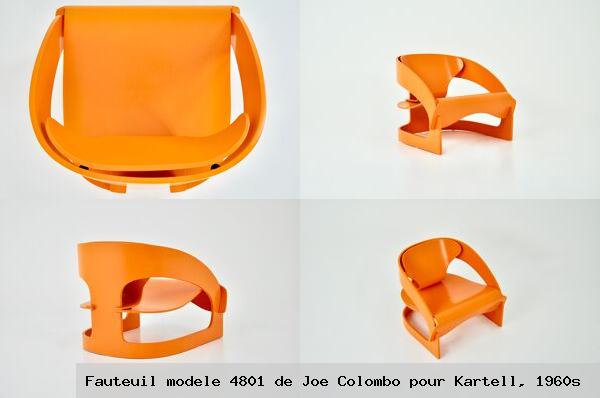 Fauteuil modele 4801 de joe colombo pour kartell 1960s