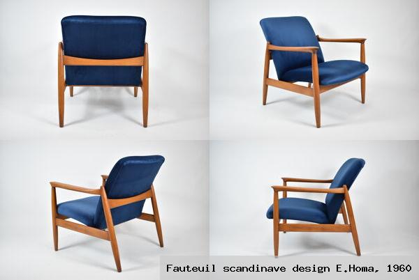 Fauteuil scandinave design e homa 1960