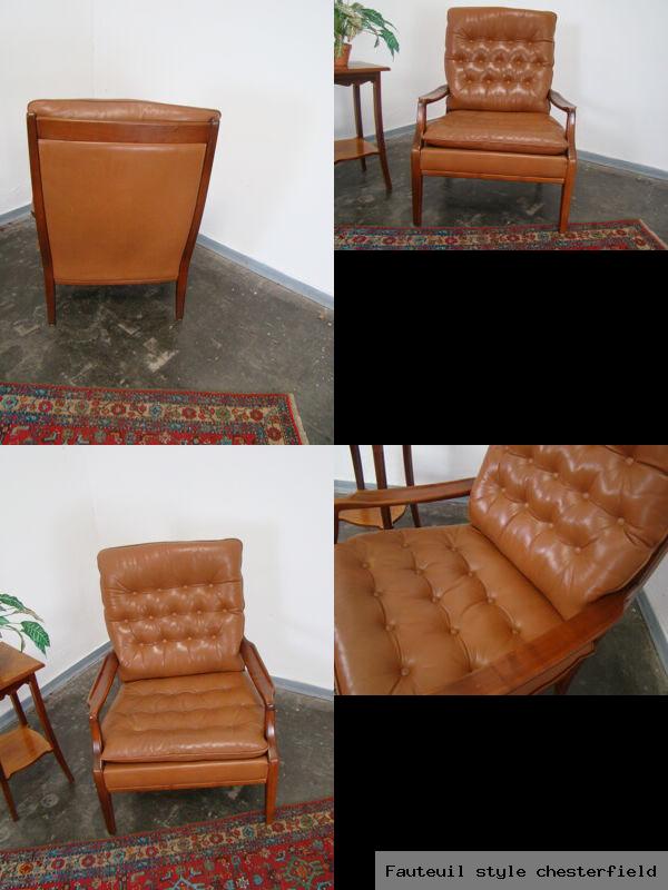 Fauteuil style chesterfield