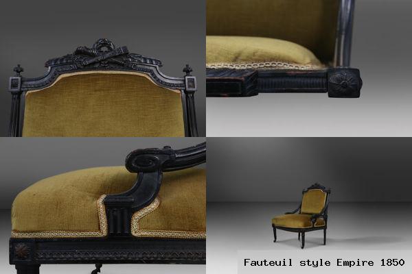 Fauteuil style empire 1850
