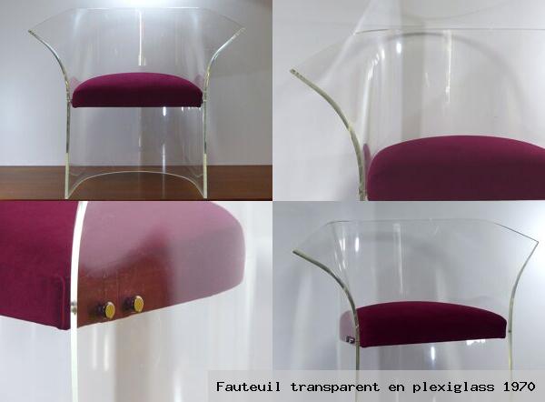 Fauteuil transparent en plexiglass 1970