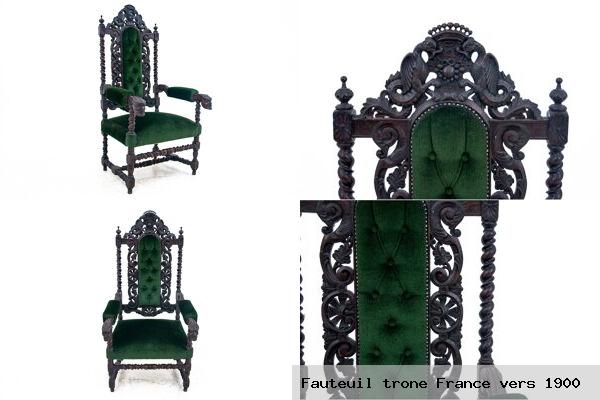Fauteuil trone france vers 1900