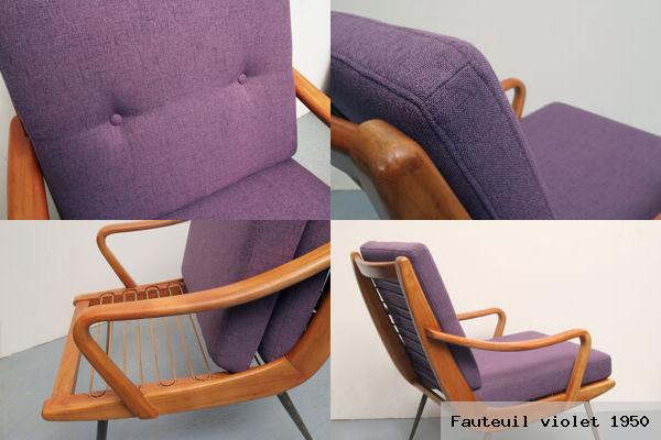 Fauteuil violet 1950