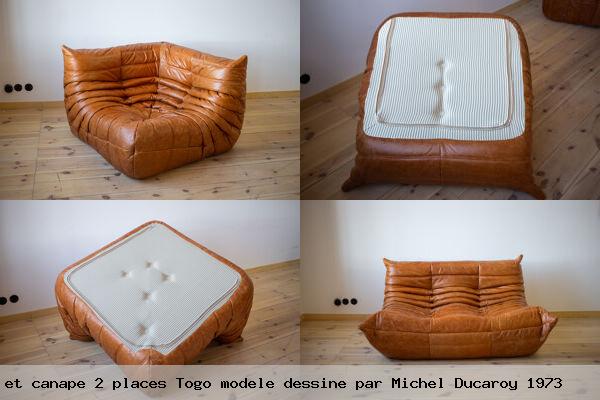 Fauteuils et canape 2 places togo modele dessine par michel ducaroy 1973