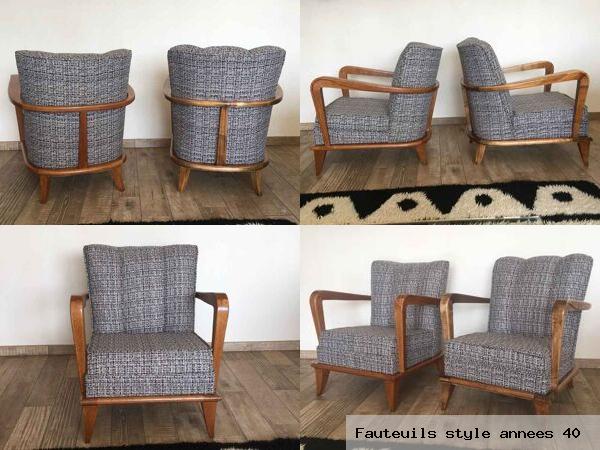 Fauteuils style annees 40