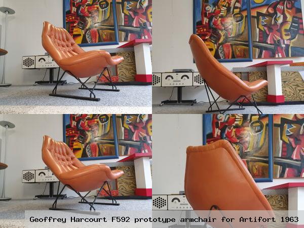Geoffrey harcourt f592 prototype armchair for artifort 1963