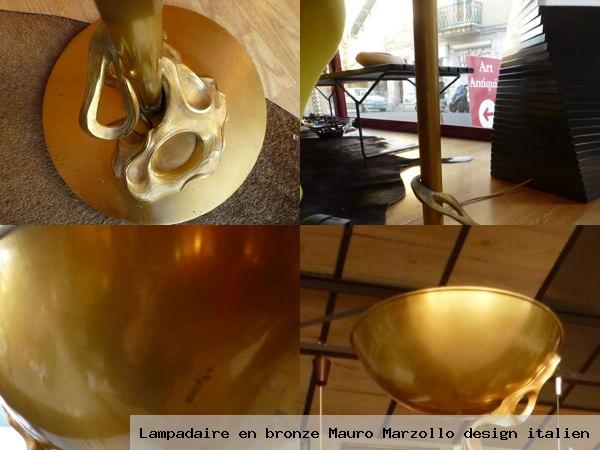 Lampadaire en bronze mauro marzollo design italien