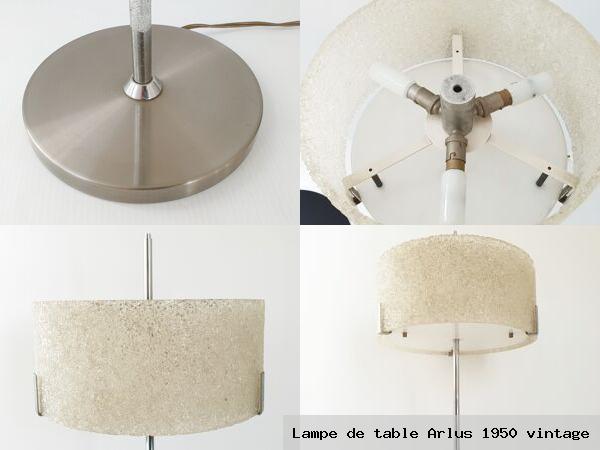 Lampe de table arlus 1950 vintage