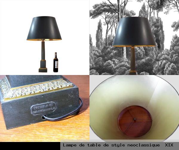 Lampe table style neoclassique xix