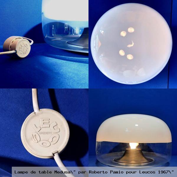 Lampe de table medusa par roberto pamio pour leucos 1967 