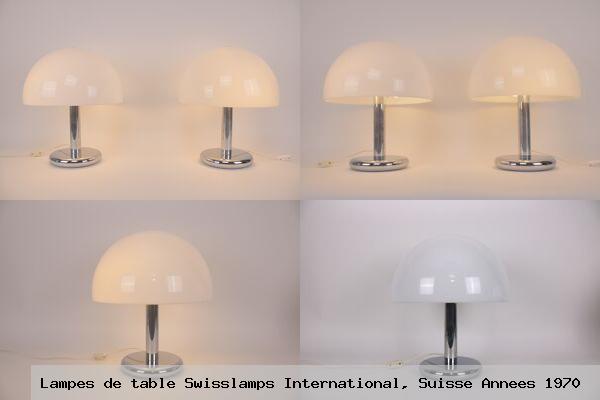 Lampes de table swisslamps international suisse annees 1970
