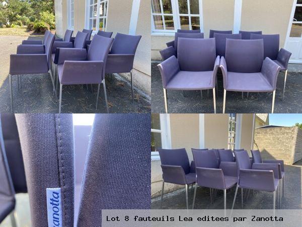 Lot 8 fauteuils lea editees par zanotta
