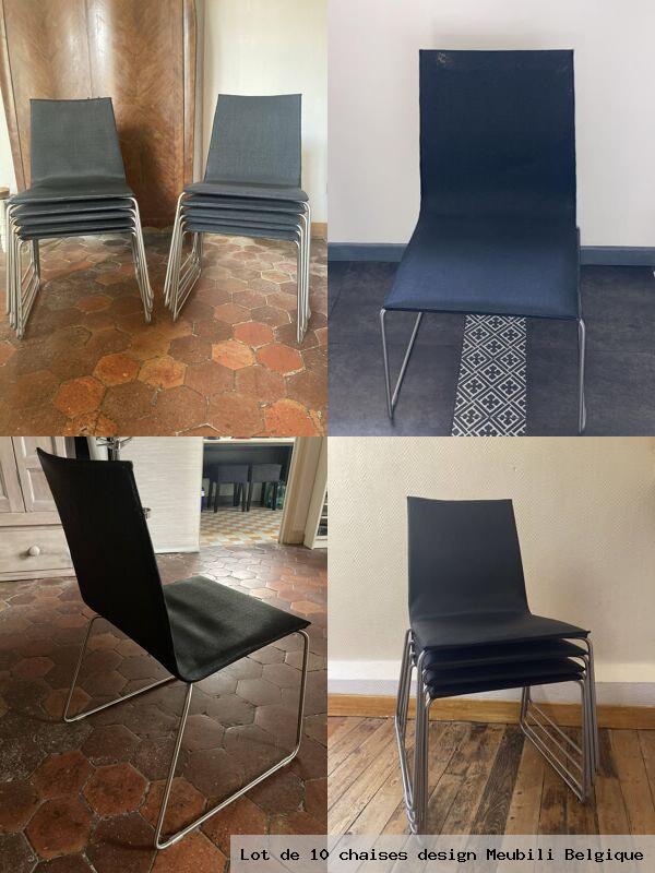 Lot de 10 chaises design meubili belgique