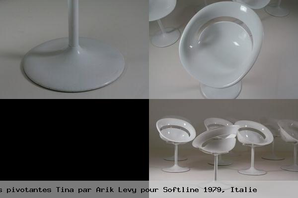 Lot de 10 chaises pivotantes tina par arik levy pour softline 1979 italie