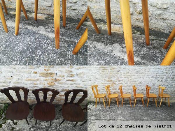 Lot 12 chaises bistrot