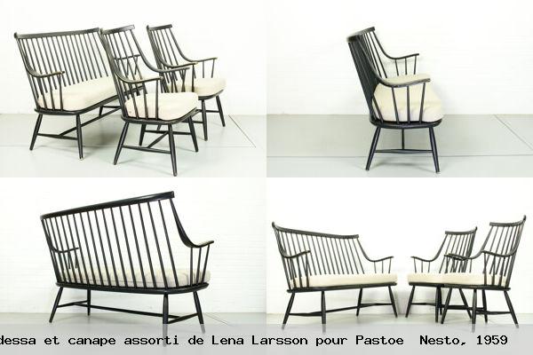 Lot 2 fauteuils grandessa et canape assorti lena larsson pour pastoe nesto 1959