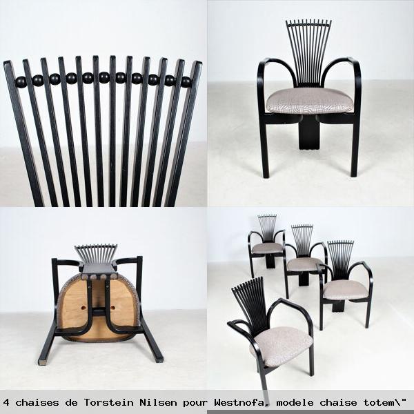 Lot 4 chaises torstein nilsen pour westnofa modele chaise totem 