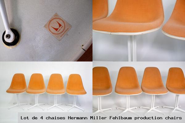 Lot de 4 chaises hermann miller fehlbaum production chairs