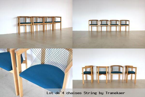 Lot de 4 chaises string by tranekaer