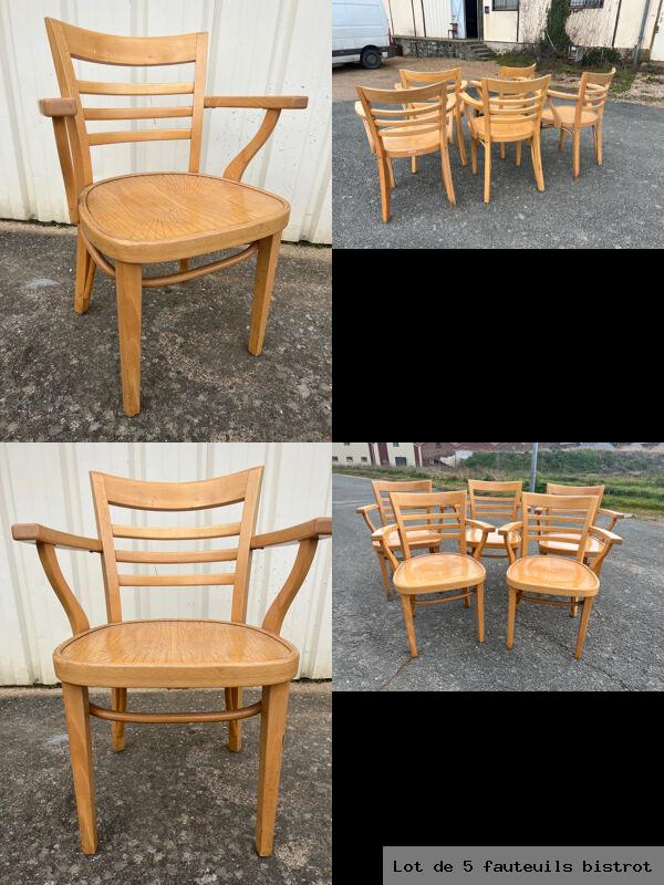 Lot de 5 fauteuils bistrot