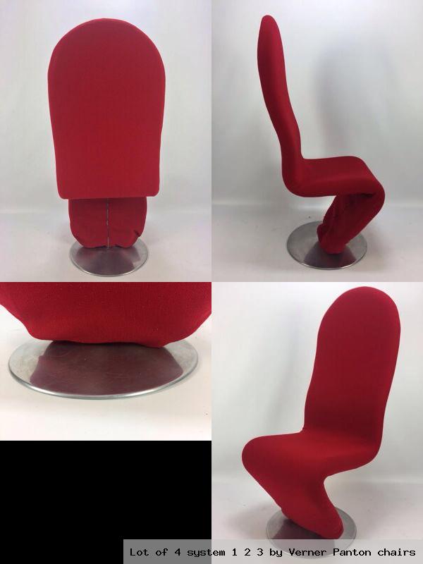 Lot of 4 system 1 2 3 by verner panton chairs